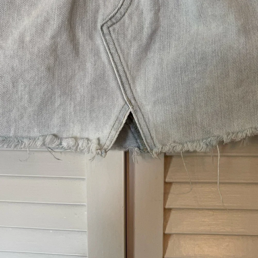 Free People We the Free denim sidecar skirt 24 0 light wash